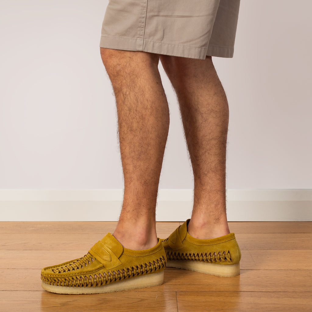 Wallabee Loafer Weave - Olive Suede