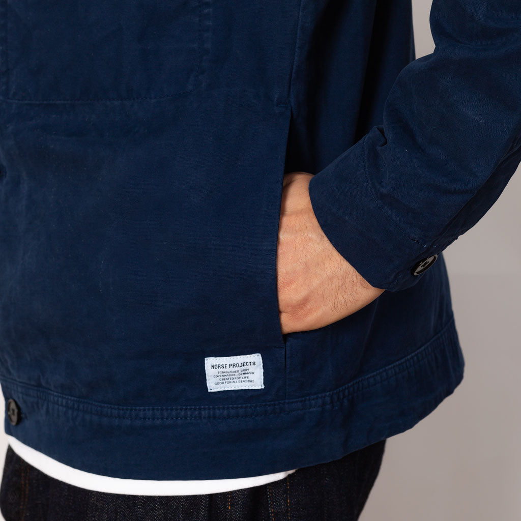 Marcus Canvas Overshirt - Workwear Blue