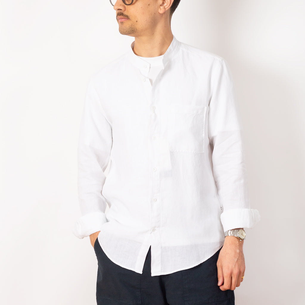 Eddie L/S Shirt - White Linen
