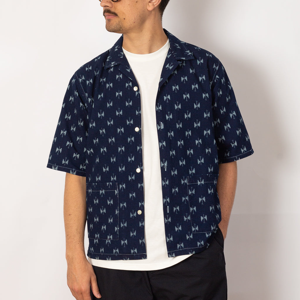Cabana Shirt Indigo Kasuri - Papillon