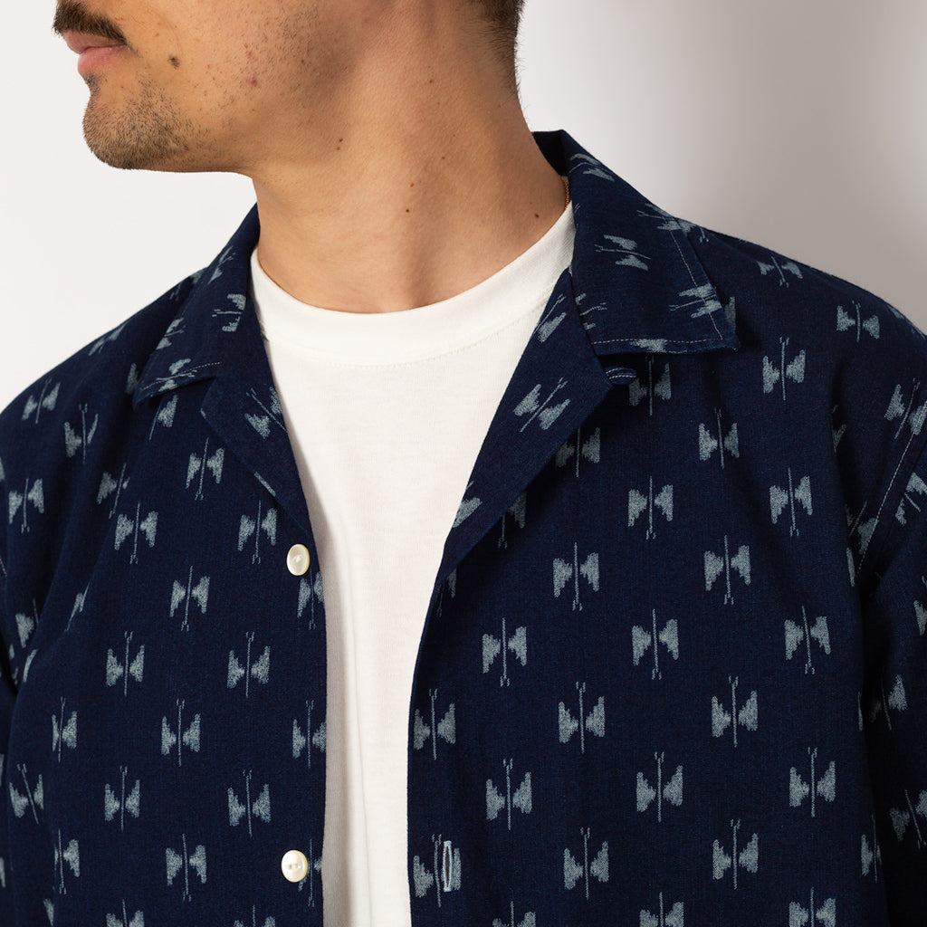 Cabana Shirt Indigo Kasuri - Papillon