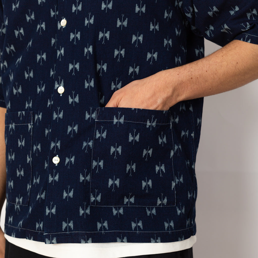 Cabana Shirt Indigo Kasuri - Papillon