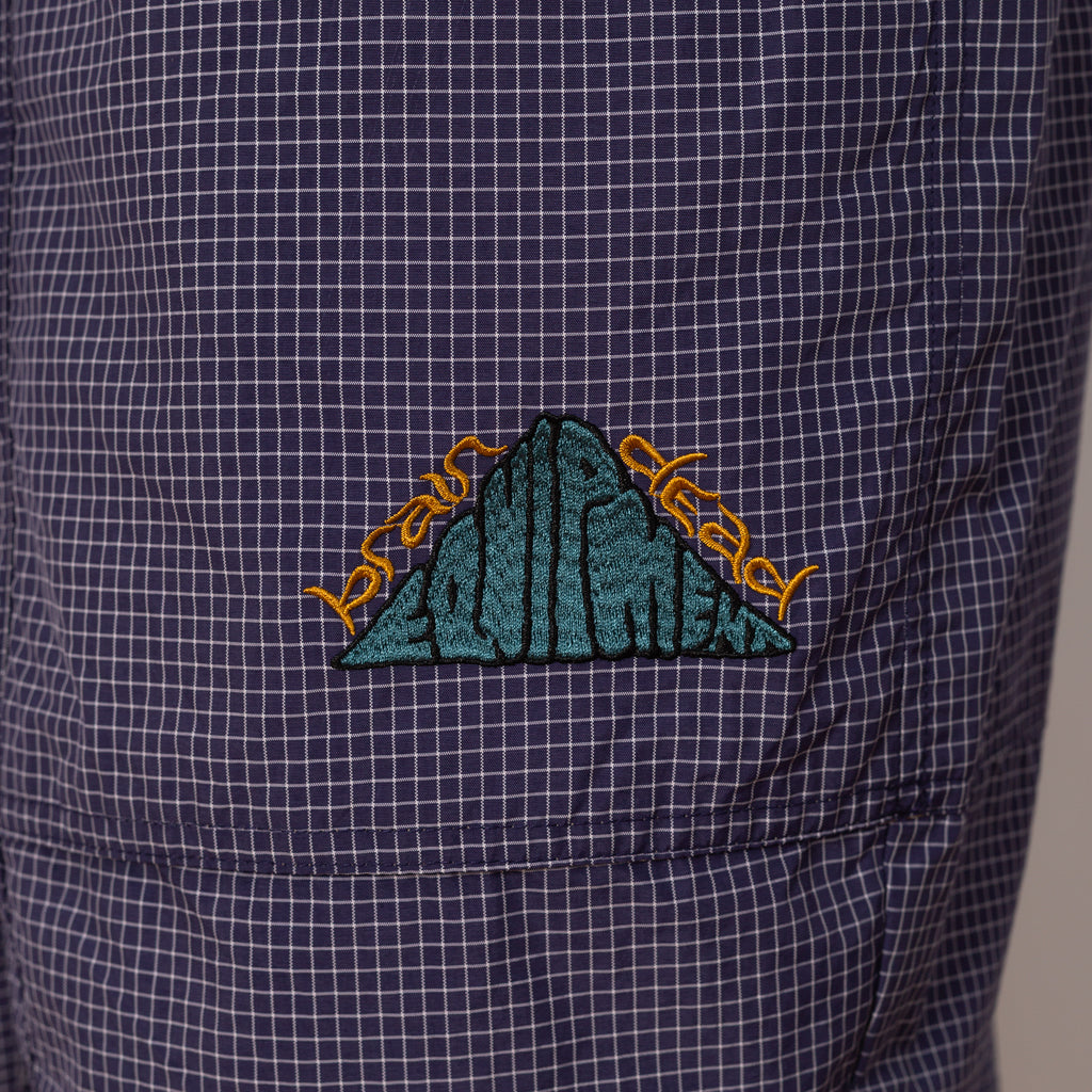 Gridded Ripstop Utility Short - Blueberry