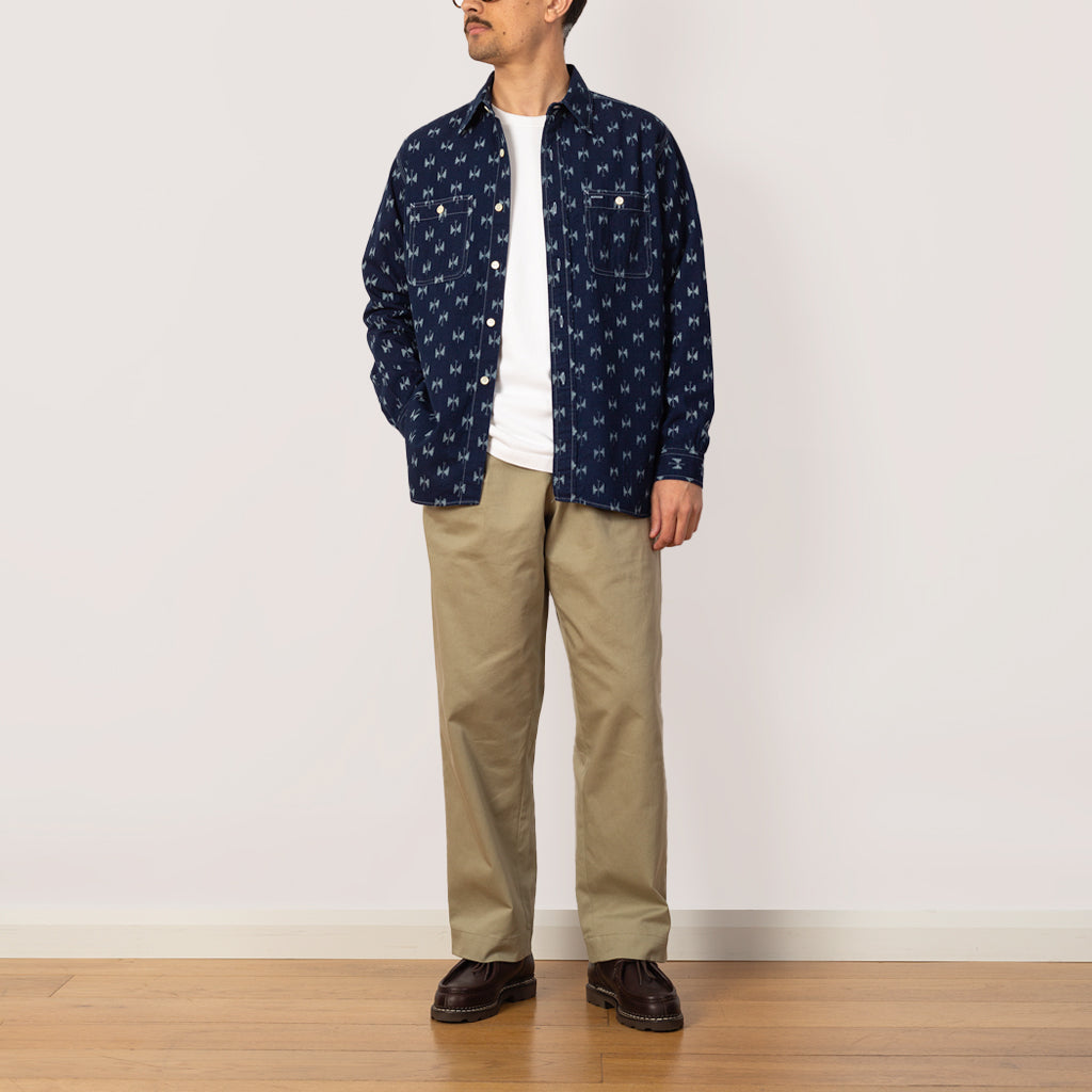 Work Shirt Indigo Kasuri - Papillon