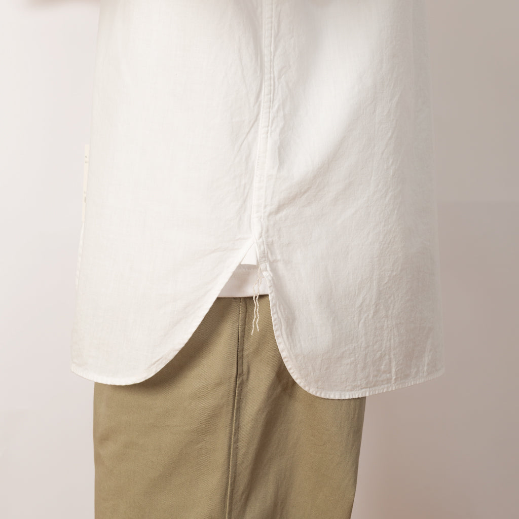 Chambray Work Shirt Wide Fit - White