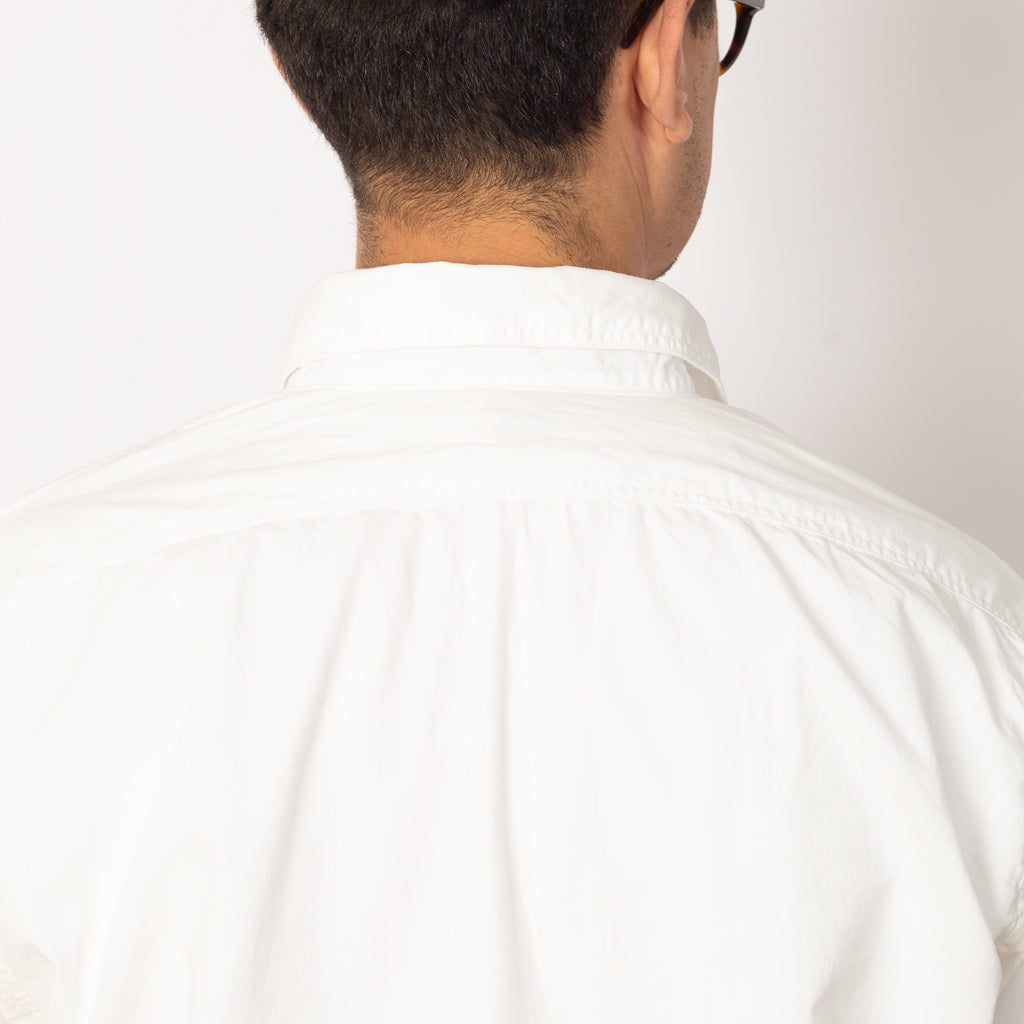 Chambray Work Shirt Wide Fit - White