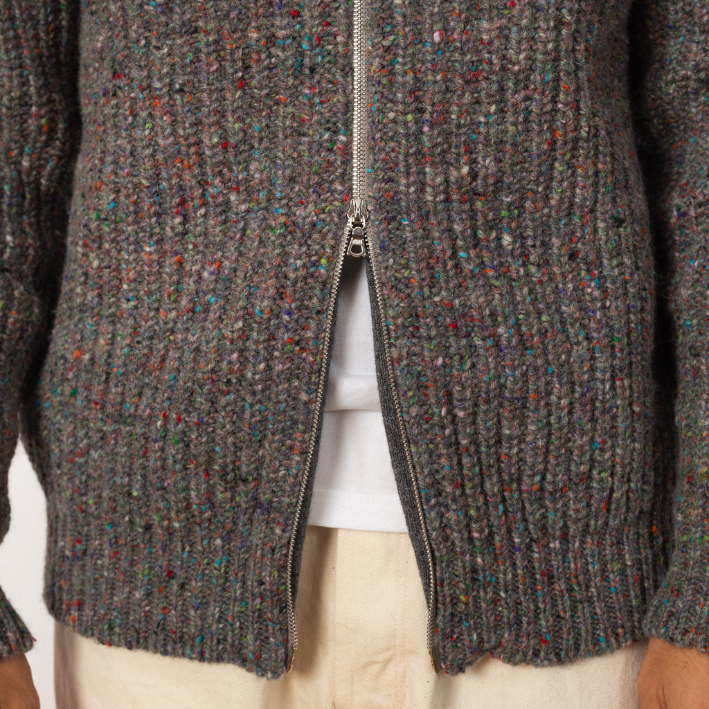 Loose Ends Zip Up Knit - Space