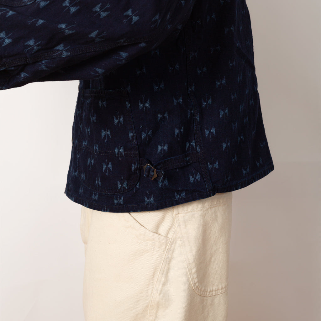 Short Coverall Jacket Printed Kasuri - Papillon
