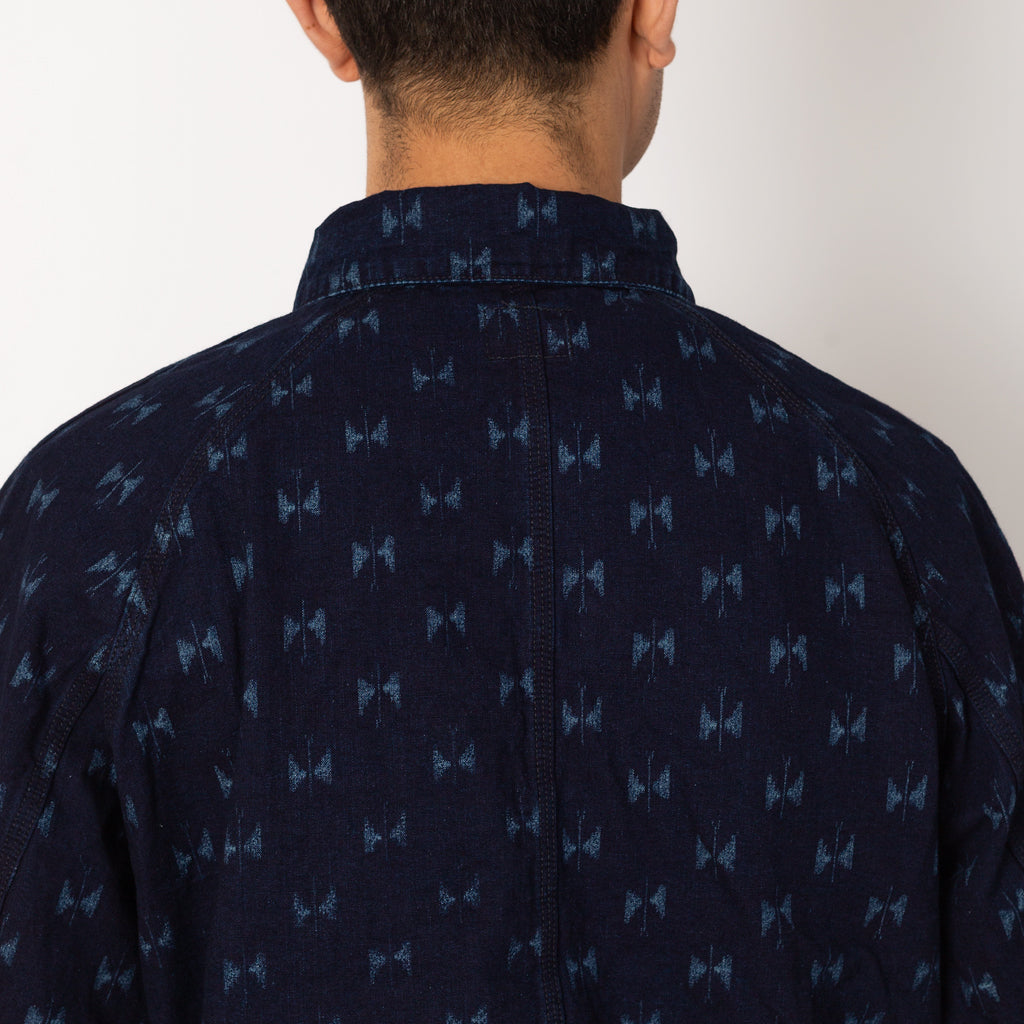 Short Coverall Jacket Printed Kasuri - Papillon