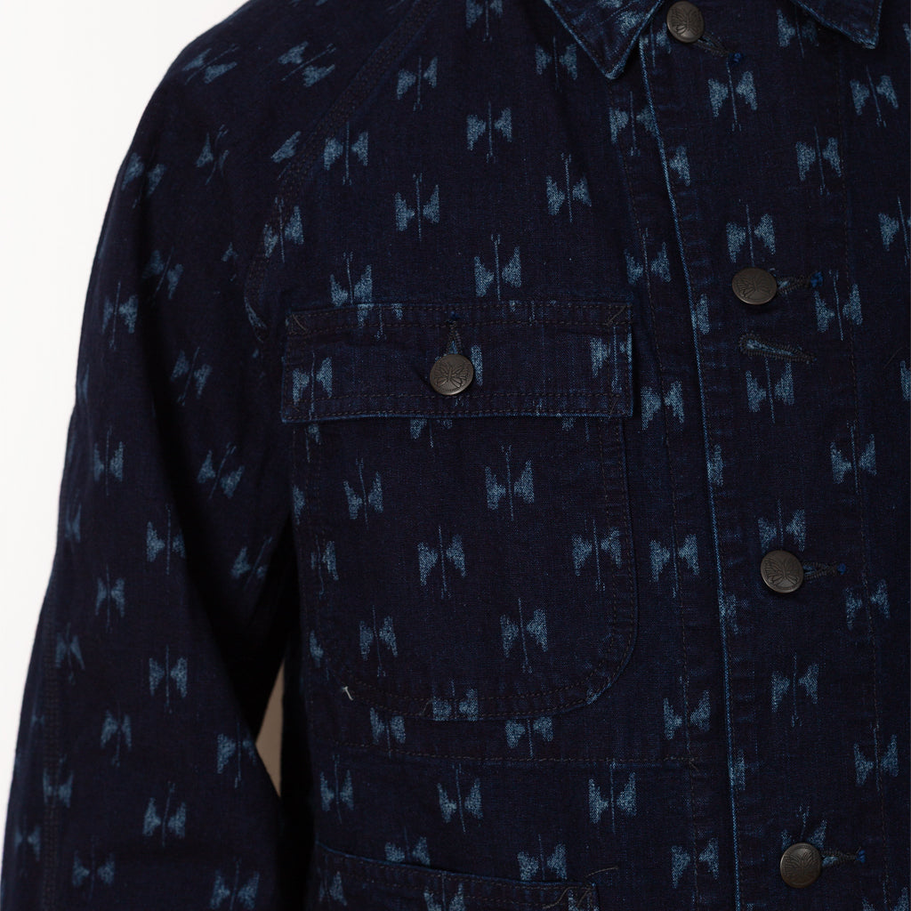 Short Coverall Jacket Printed Kasuri - Papillon
