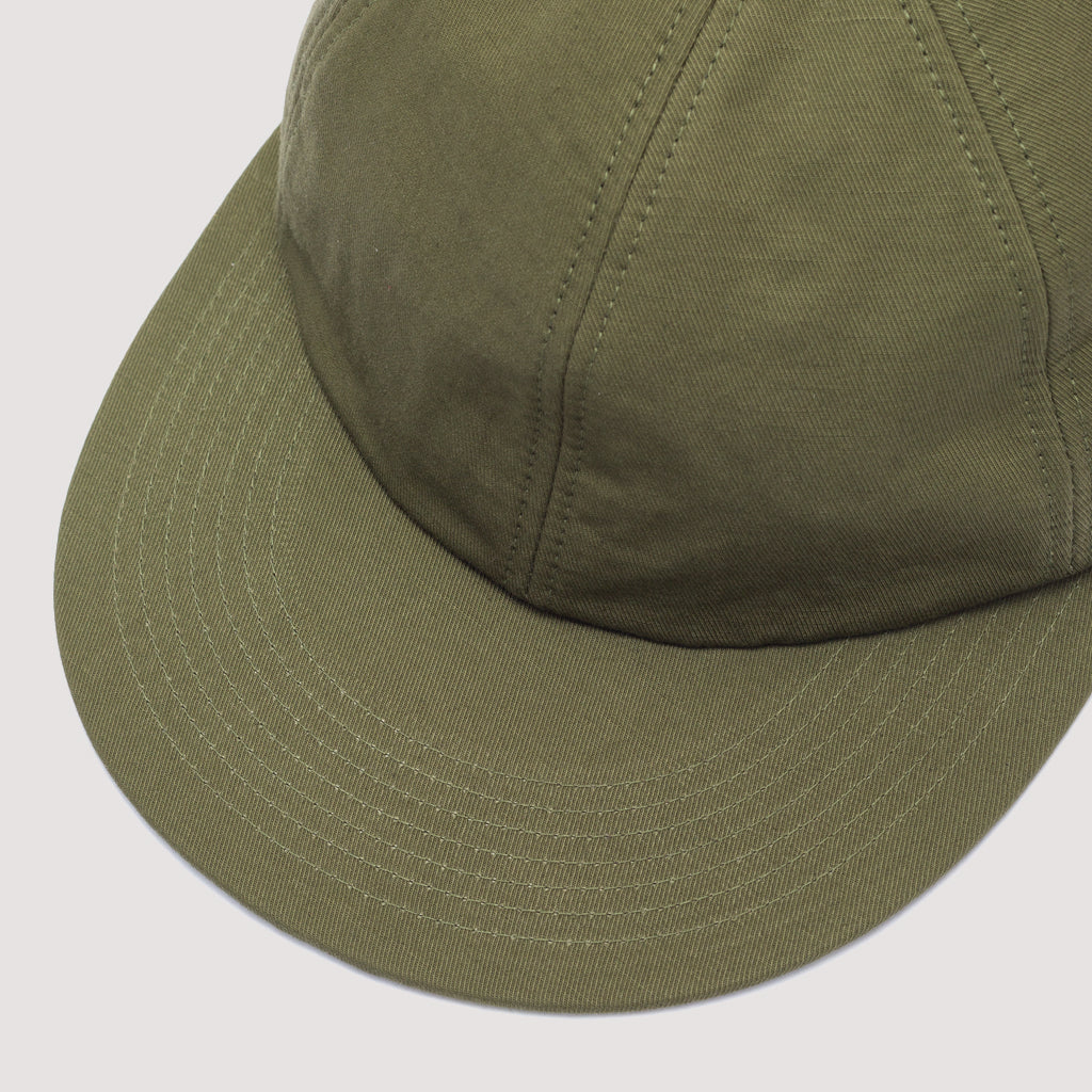 Classic 6 Panel Cap - Green (Grey Underbrim)