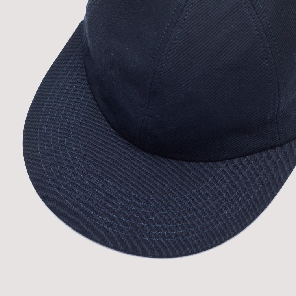 Classic 6 Panel Cap - Navy (Grey Underbrim)