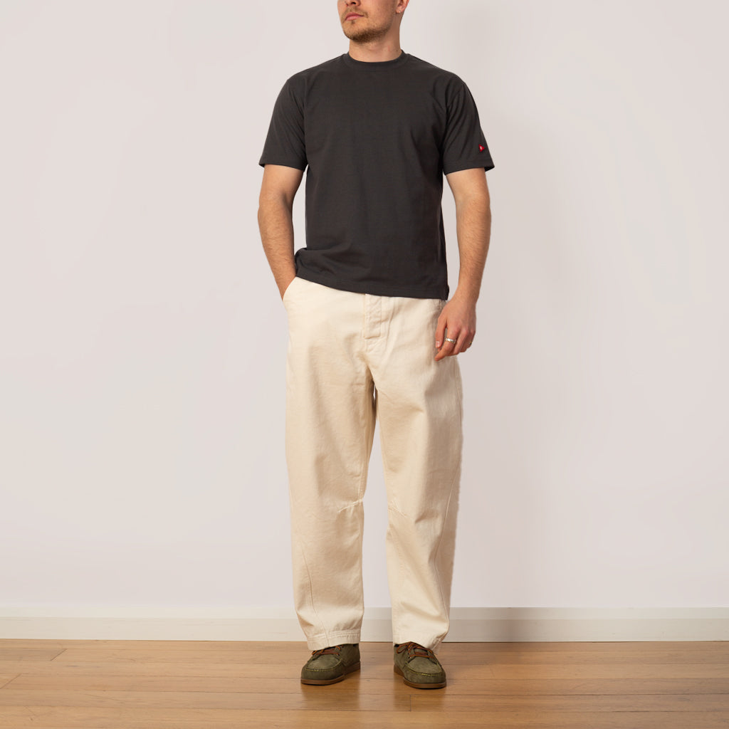 Open-End Dry Jersey Crewneck S/S - Faded Black