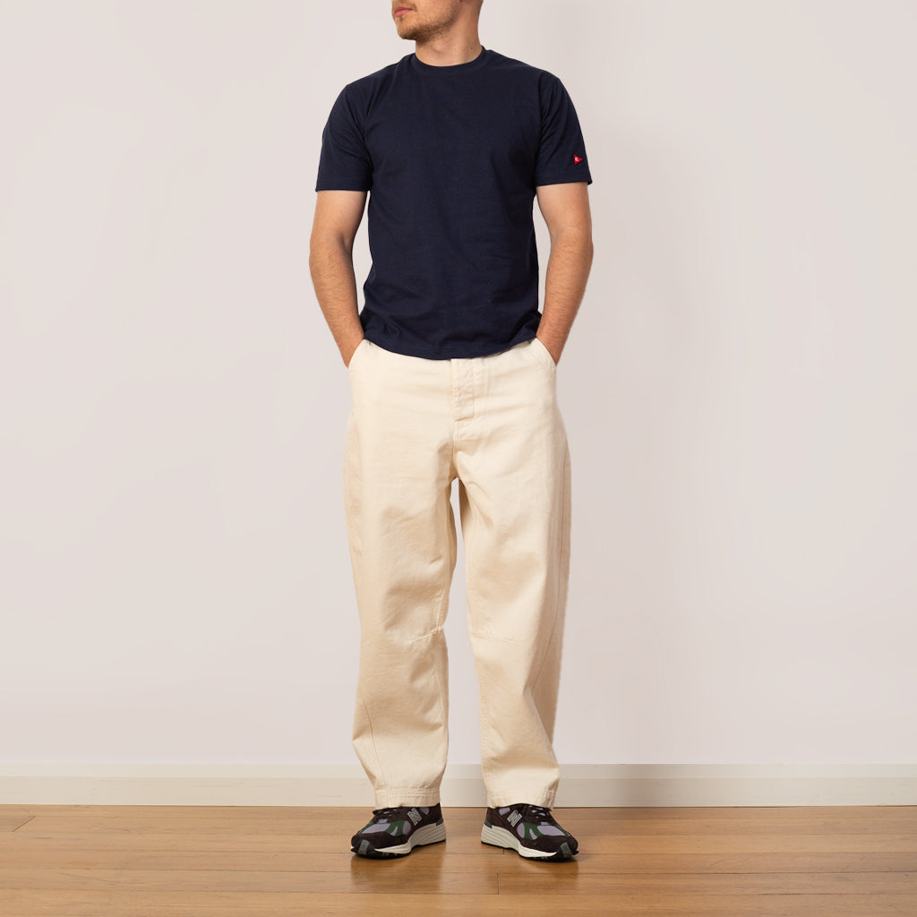 Open-End Dry Jersey Crewneck S/S - Navy