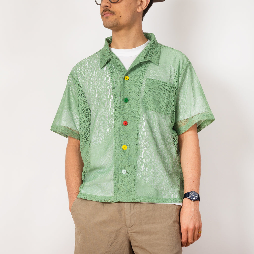 Engineered Mesh S/S Shirt - Green