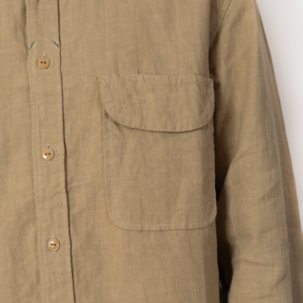 Linen Clip Shirt - Beige