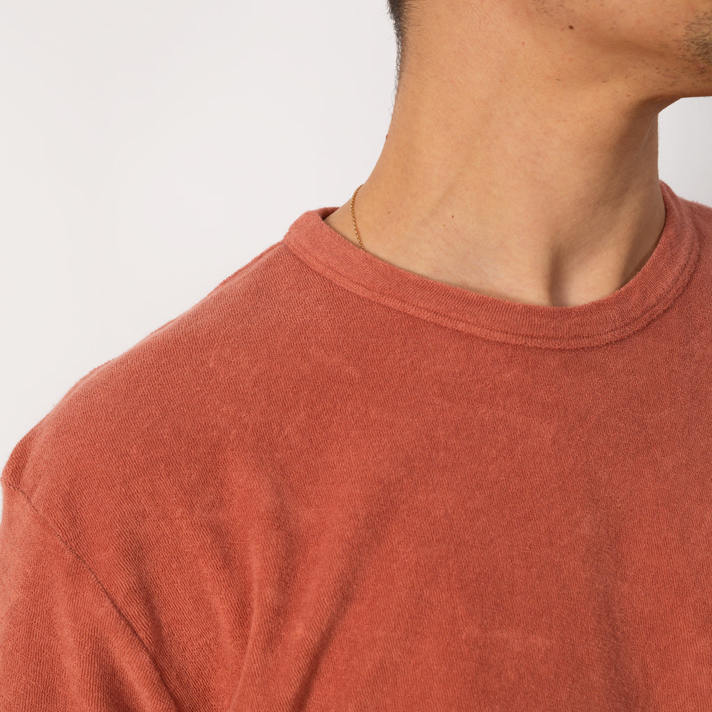 Relaxed Assembly Tee - Dark Coral Terry