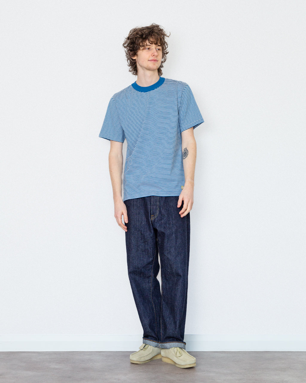 Heritage Stripe T-Shirt - Dark Blue/Blanc