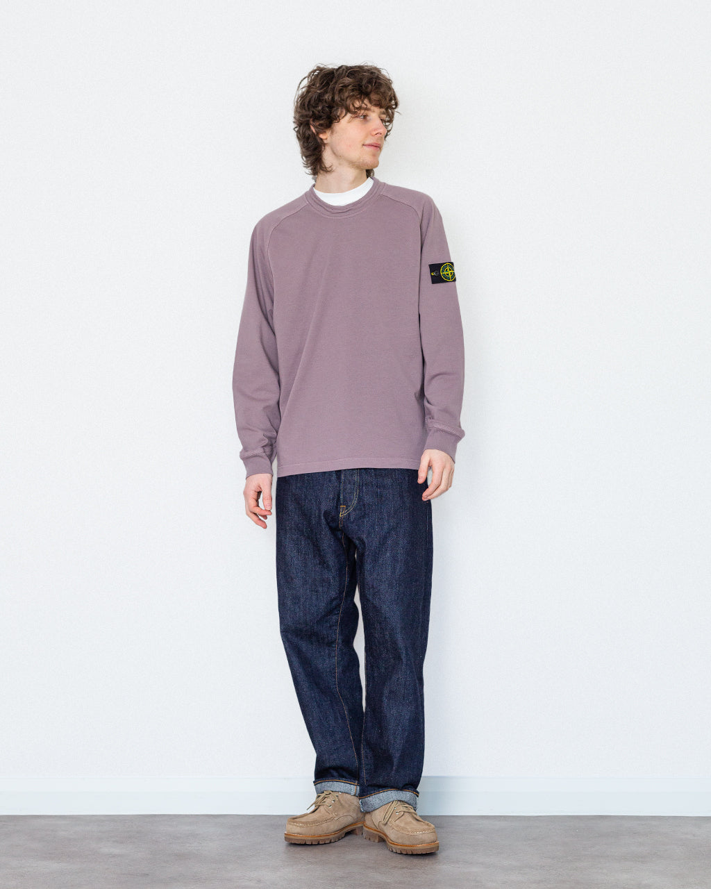 Sweatshirt - V008F Purple Grey | Stone Island | Peggs & son.
