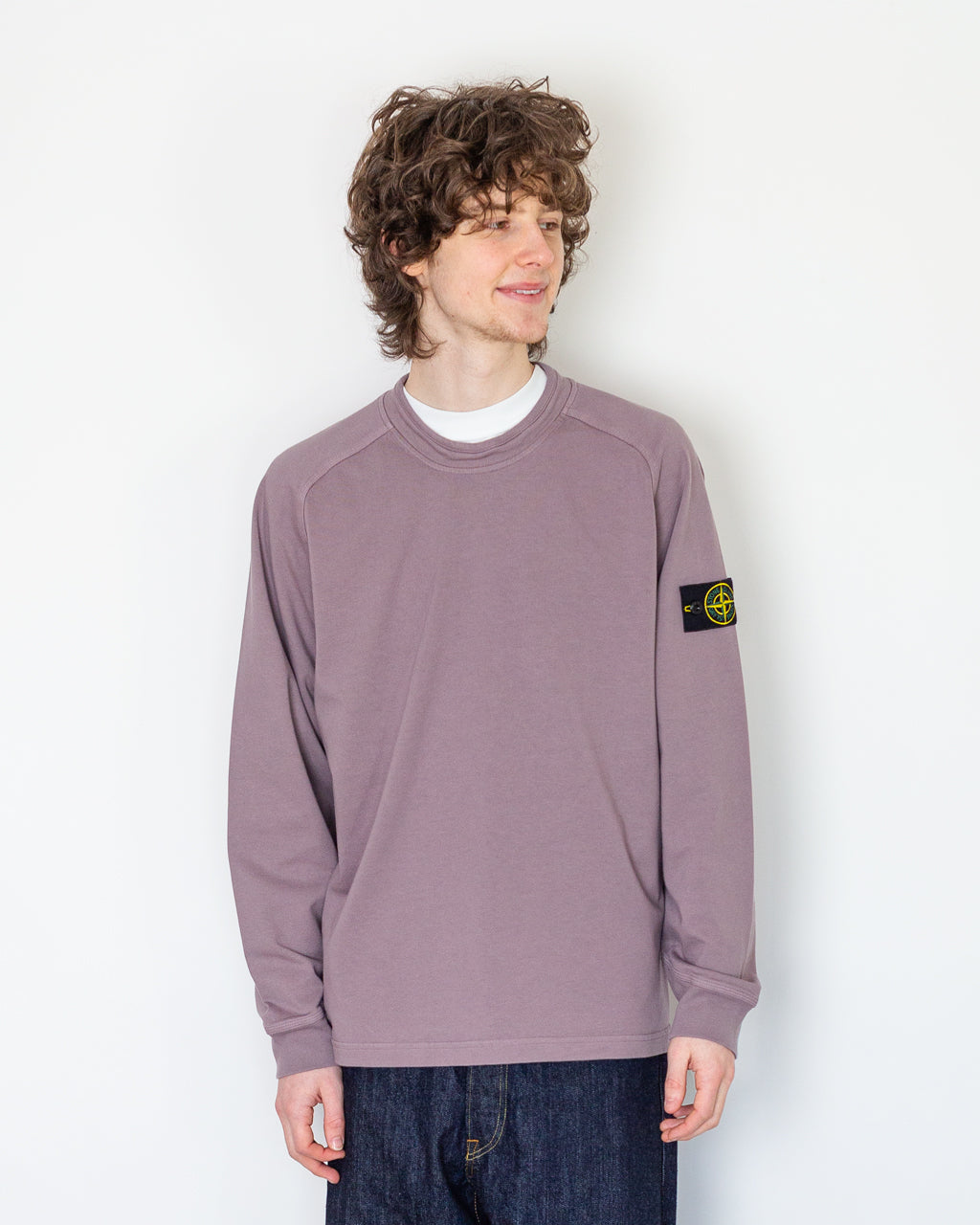 Sweatshirt - V008F Purple Grey | Stone Island | Peggs & son.