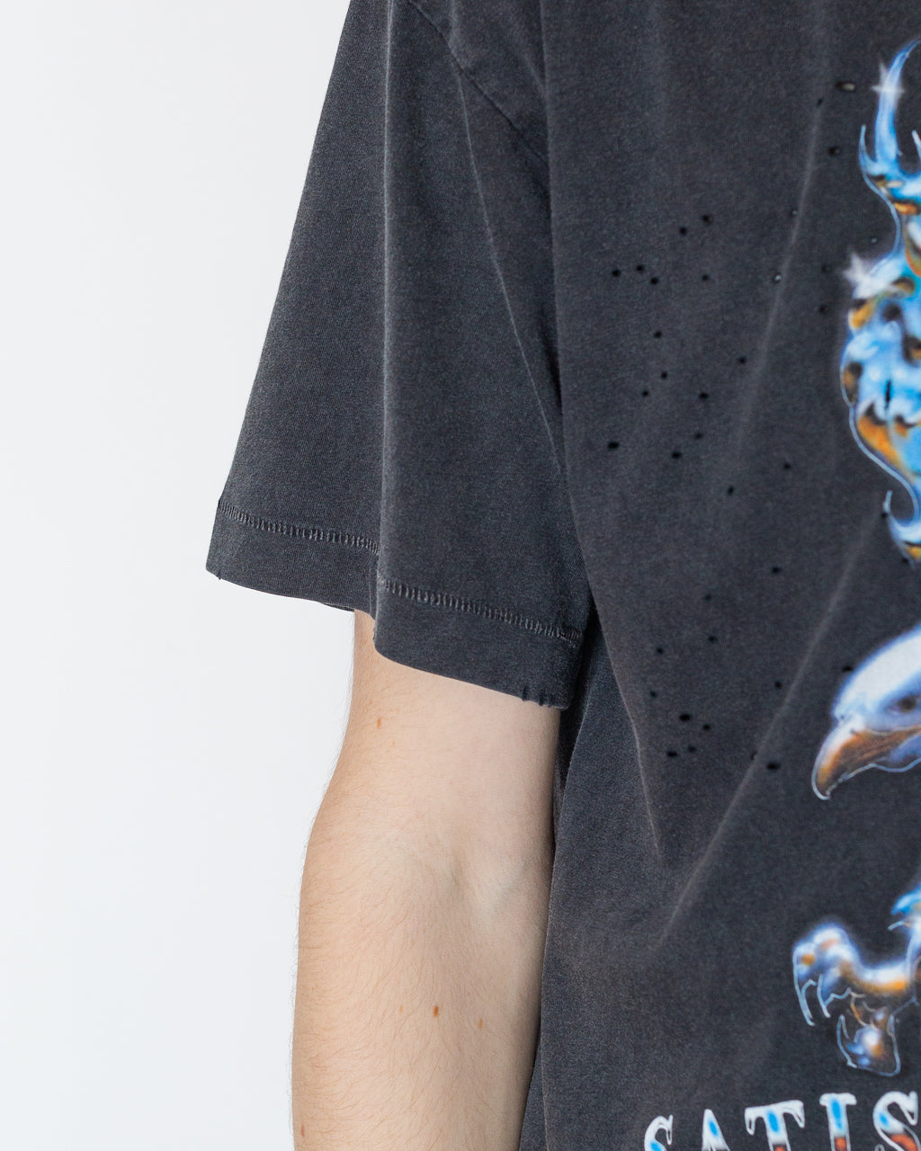 Eagle Moth-Tech T-Shirt - Aged Black