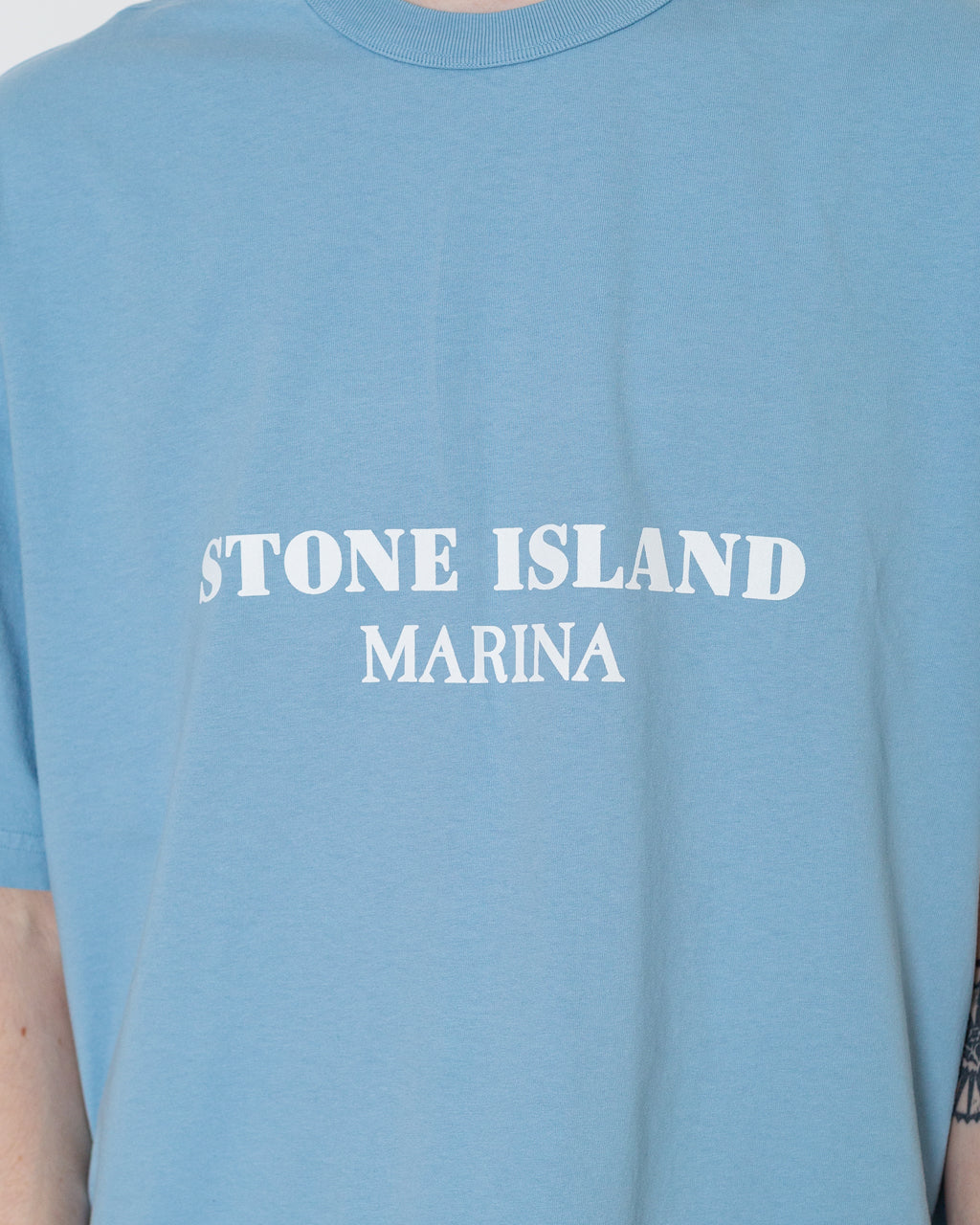 Stencil T-Shirt - V004A Dust Blue