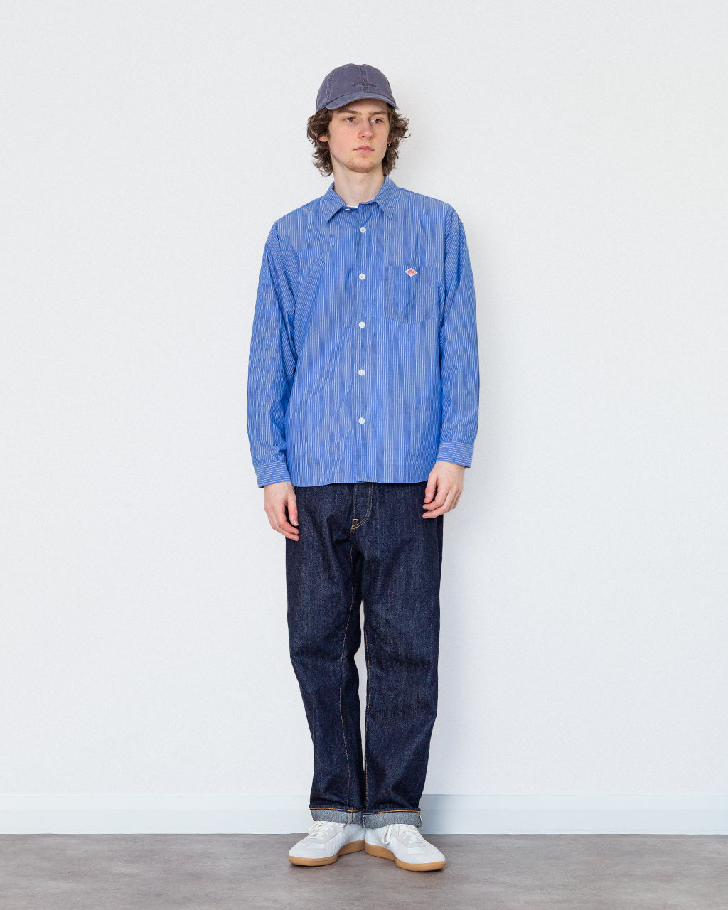 Work Shirt - Blue/White Stripe | Danton | Peggs & son.