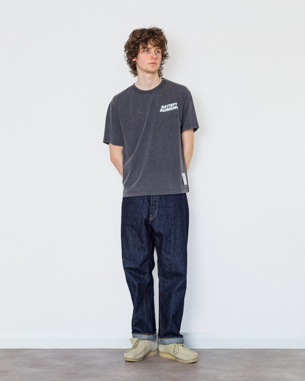 Running Logo Moth-Tech T-Shirt - Aged Black