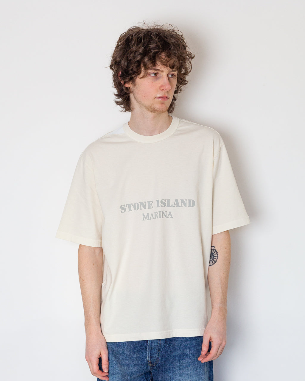 Stencil T-Shirt - V0093 Ivory