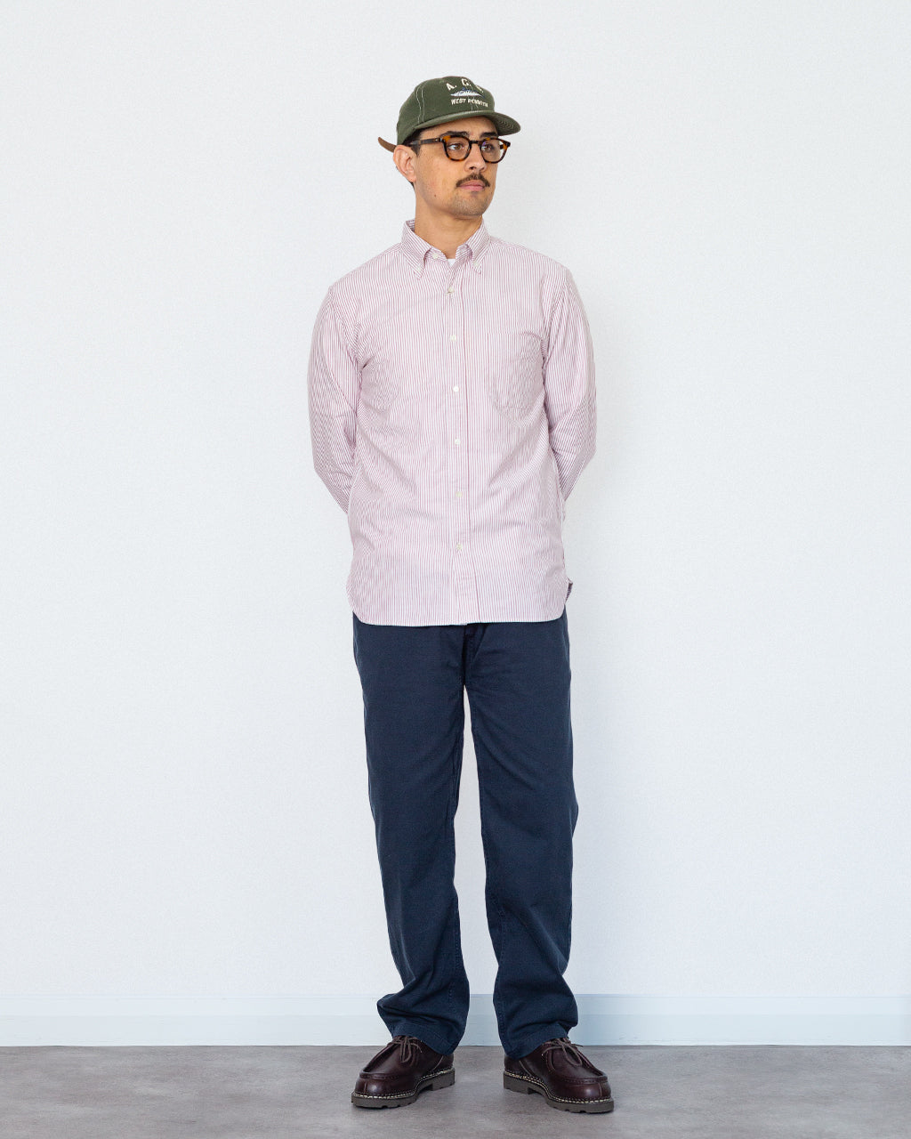 Oxford Candy Stripe Shirt - Wine