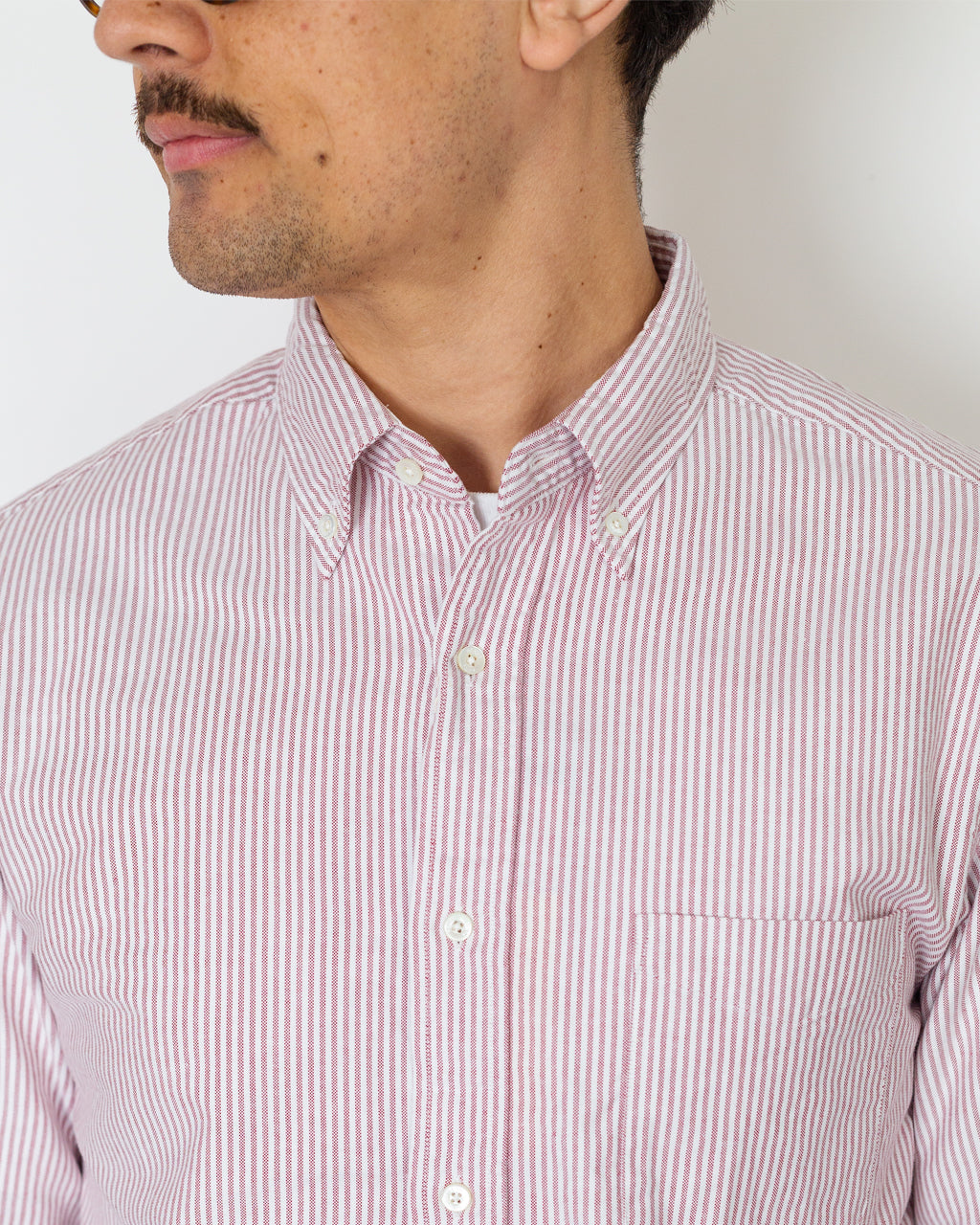 Oxford Candy Stripe Shirt - Wine