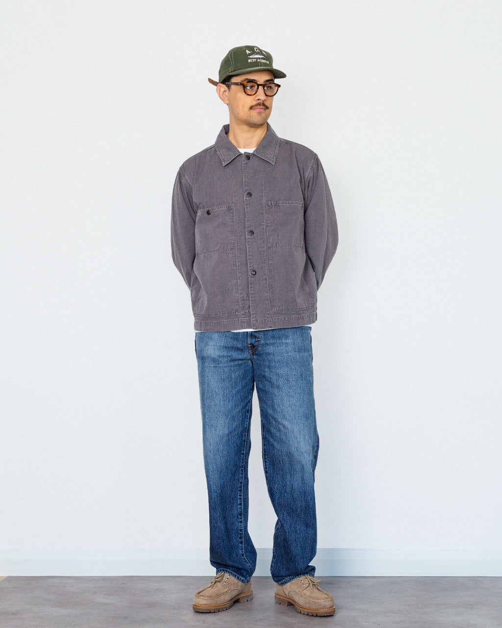 Coverall Jacket - Grey Purple | Ends and Means | Peggs & son.