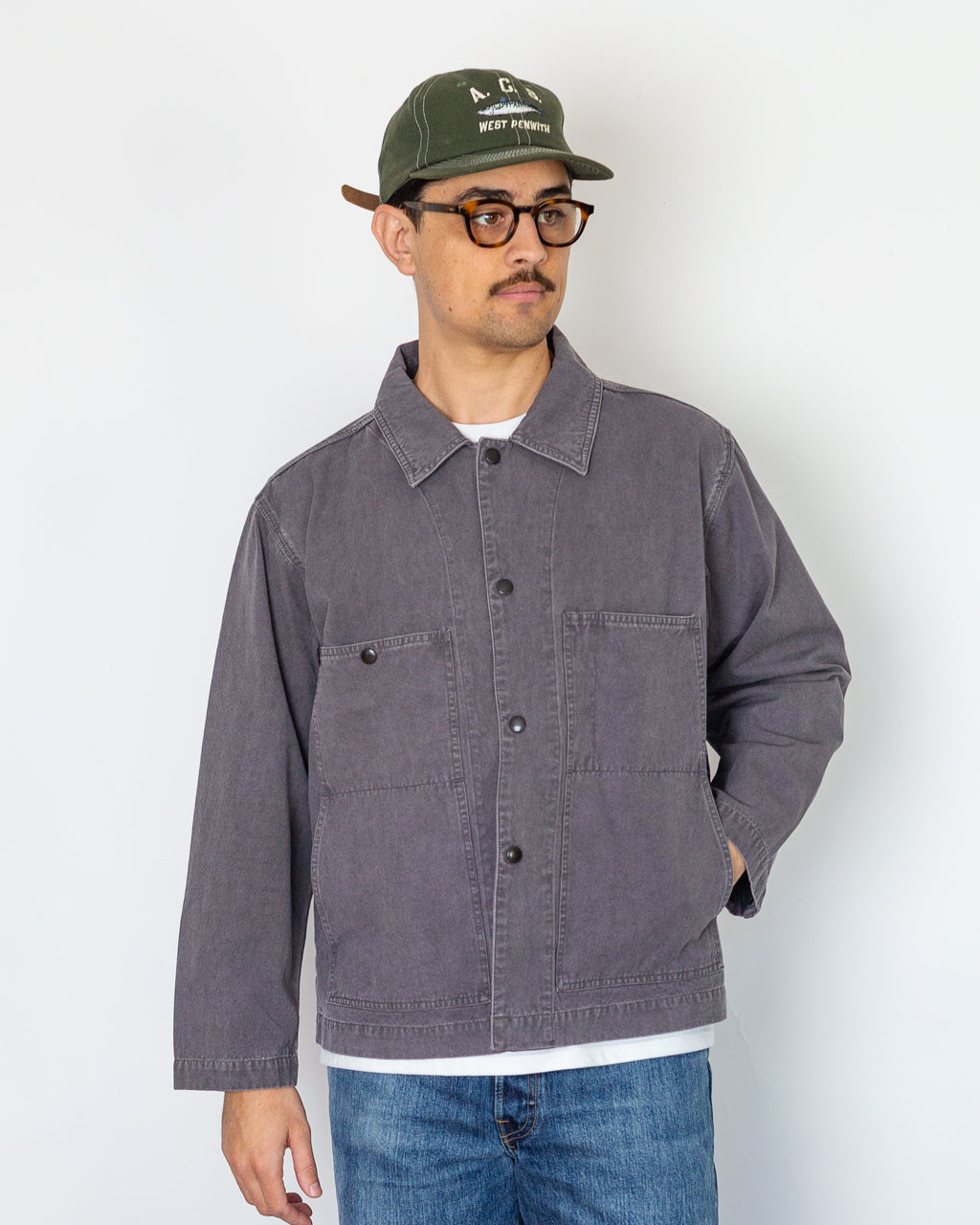 Coverall Jacket - Grey Purple | Ends and Means | Peggs & son.