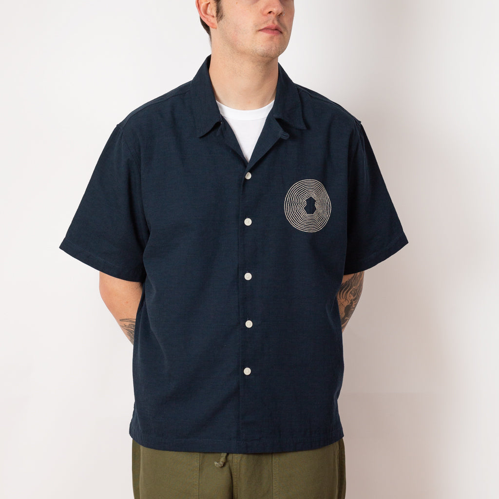Relaxed Soft Collar Shirt - Navy