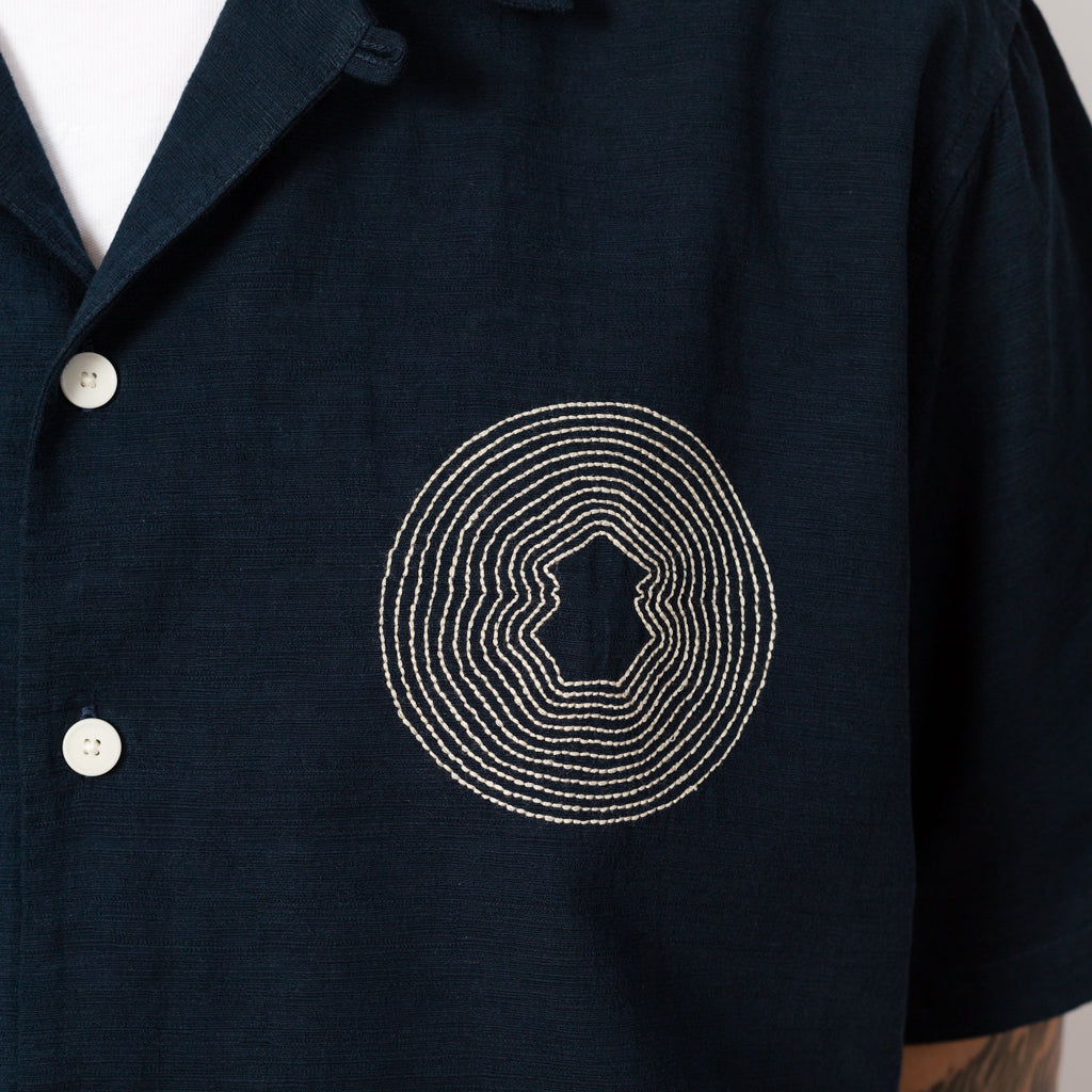Relaxed Soft Collar Shirt - Navy