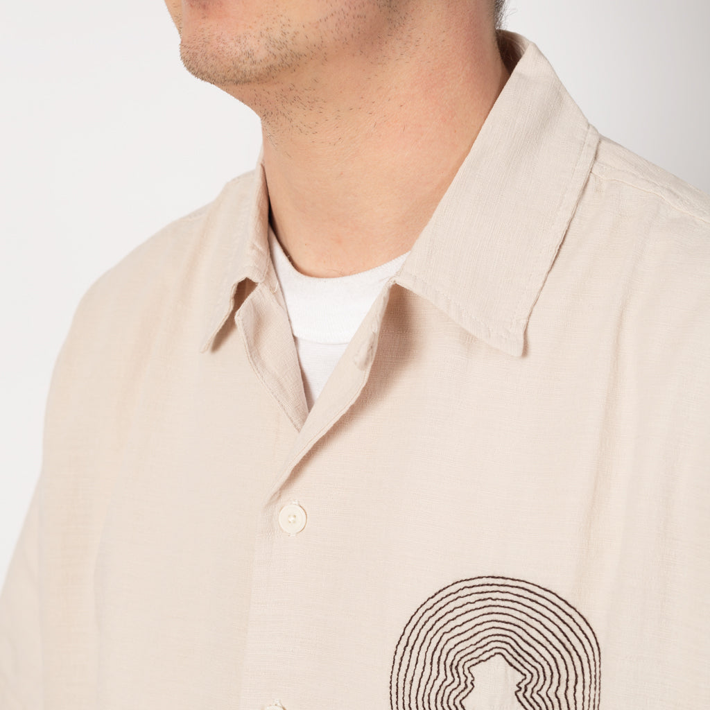 Relaxed Soft Collar Shirt - Light Stone