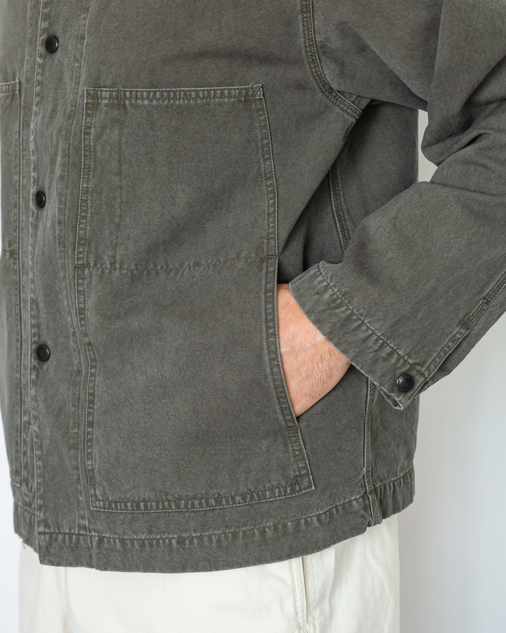 Coverall Jacket - Olive | Ends and Means | Peggs & son.