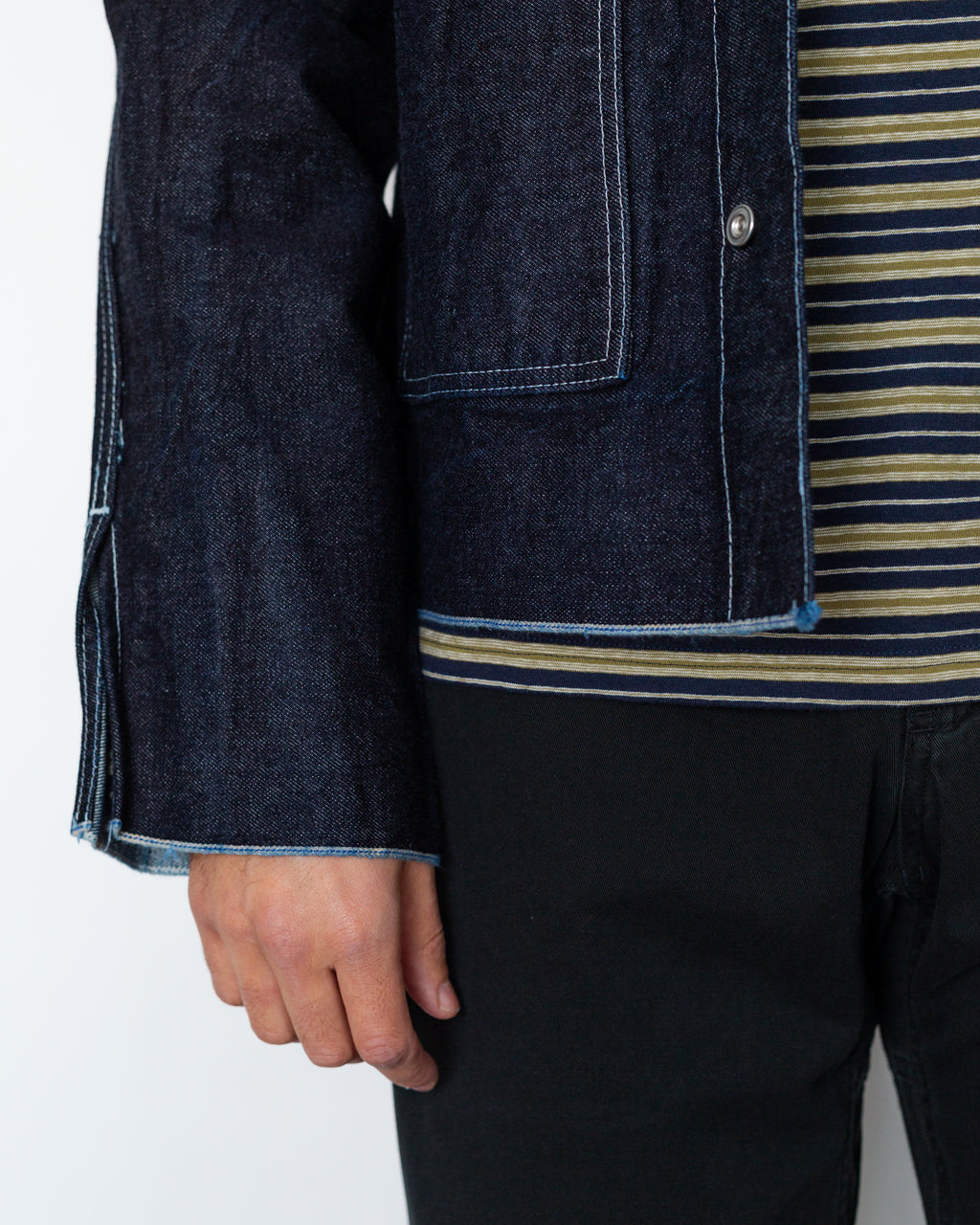 Cross Cut Denim Jacket - Rinsed
