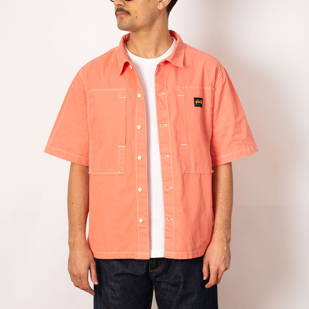 S/S Painter Shirt - Washed Red Poplin
