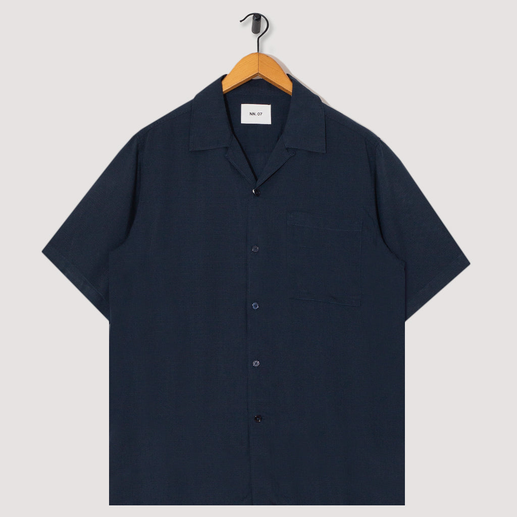 Julio S/S Shirt - Navy Ripstop
