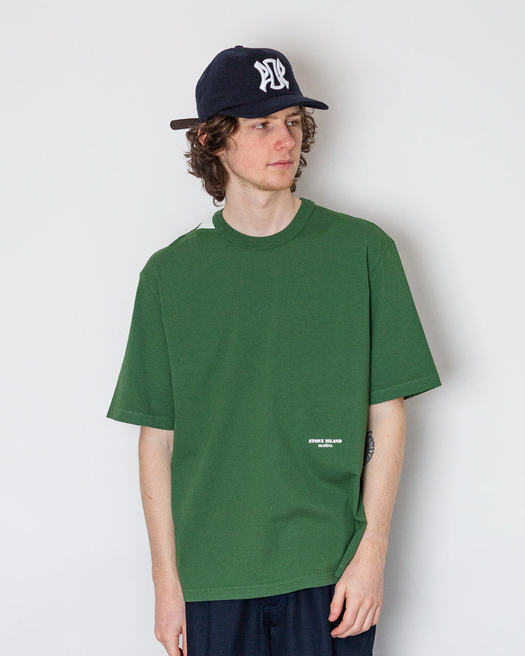 Logo T-Shirt - V0051 Quartz Green | Stone Island Marina | Peggs & son.