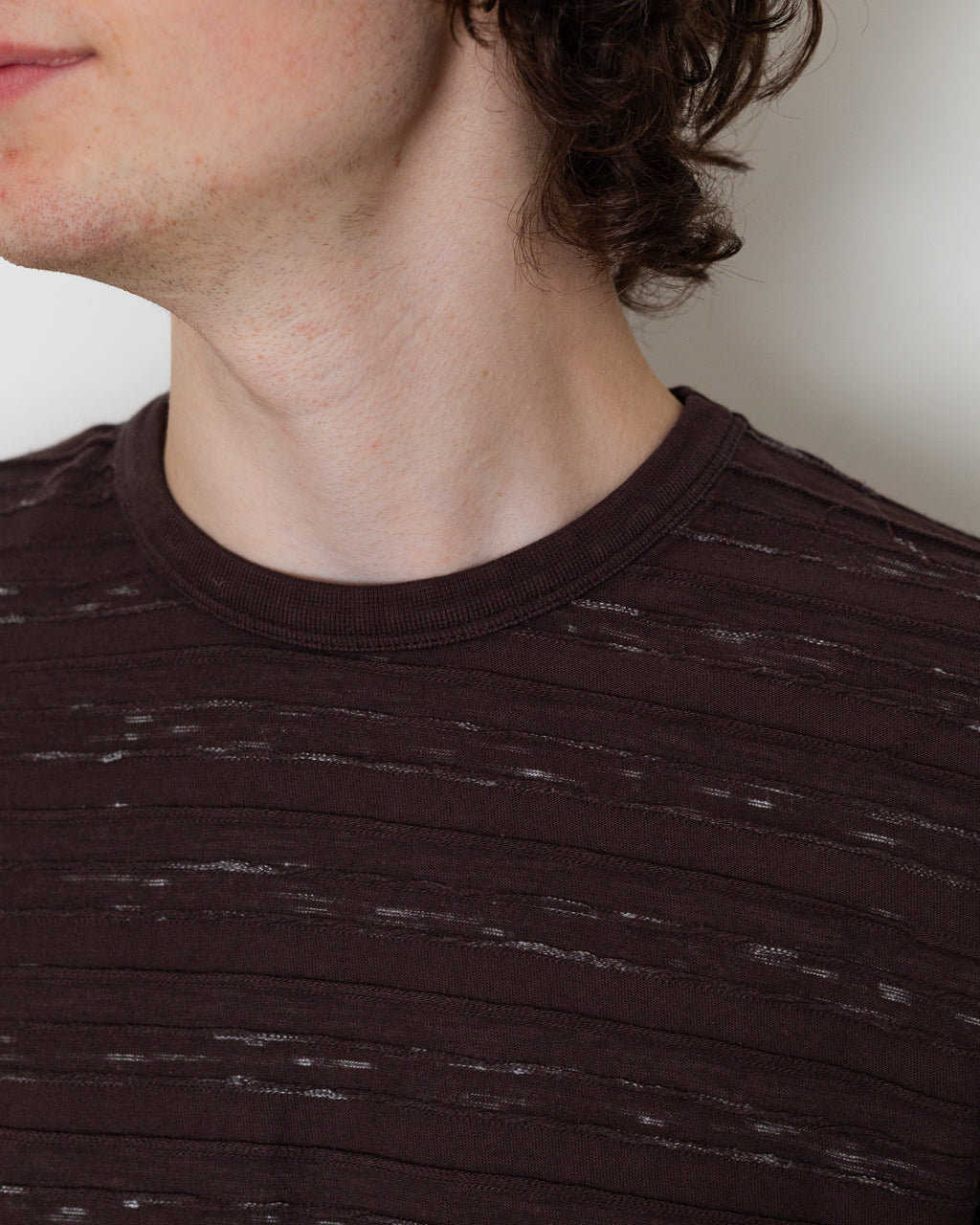Casey Stripe L/S T-Shirt - Brown