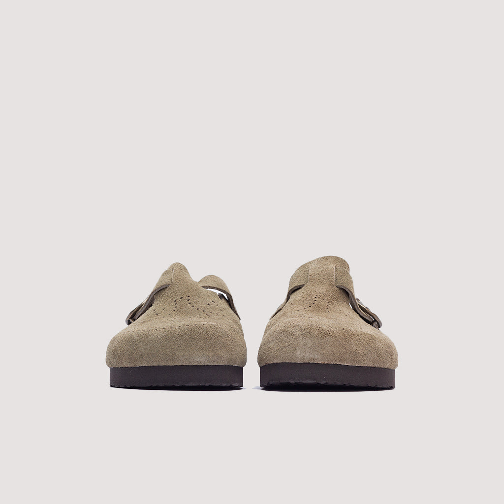 Clog Sandal - Taupe Suede