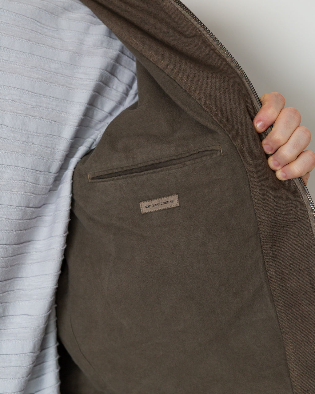 Dyed Denim Work Jacket - Cub Brown