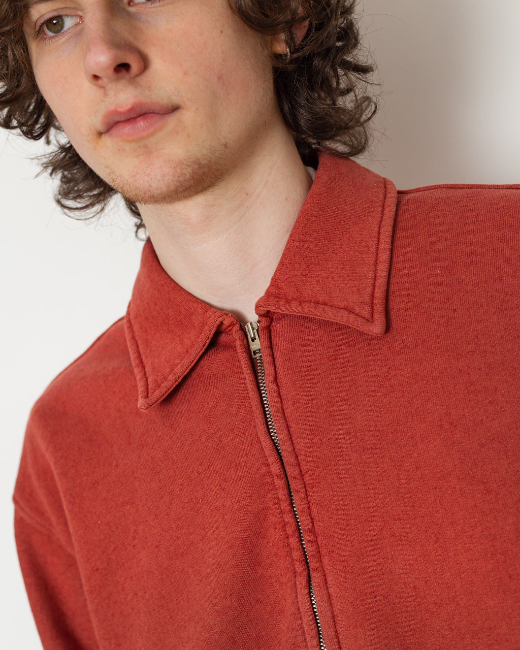 Fynshav Cotton Linen Loopback Jacket - Cowhide