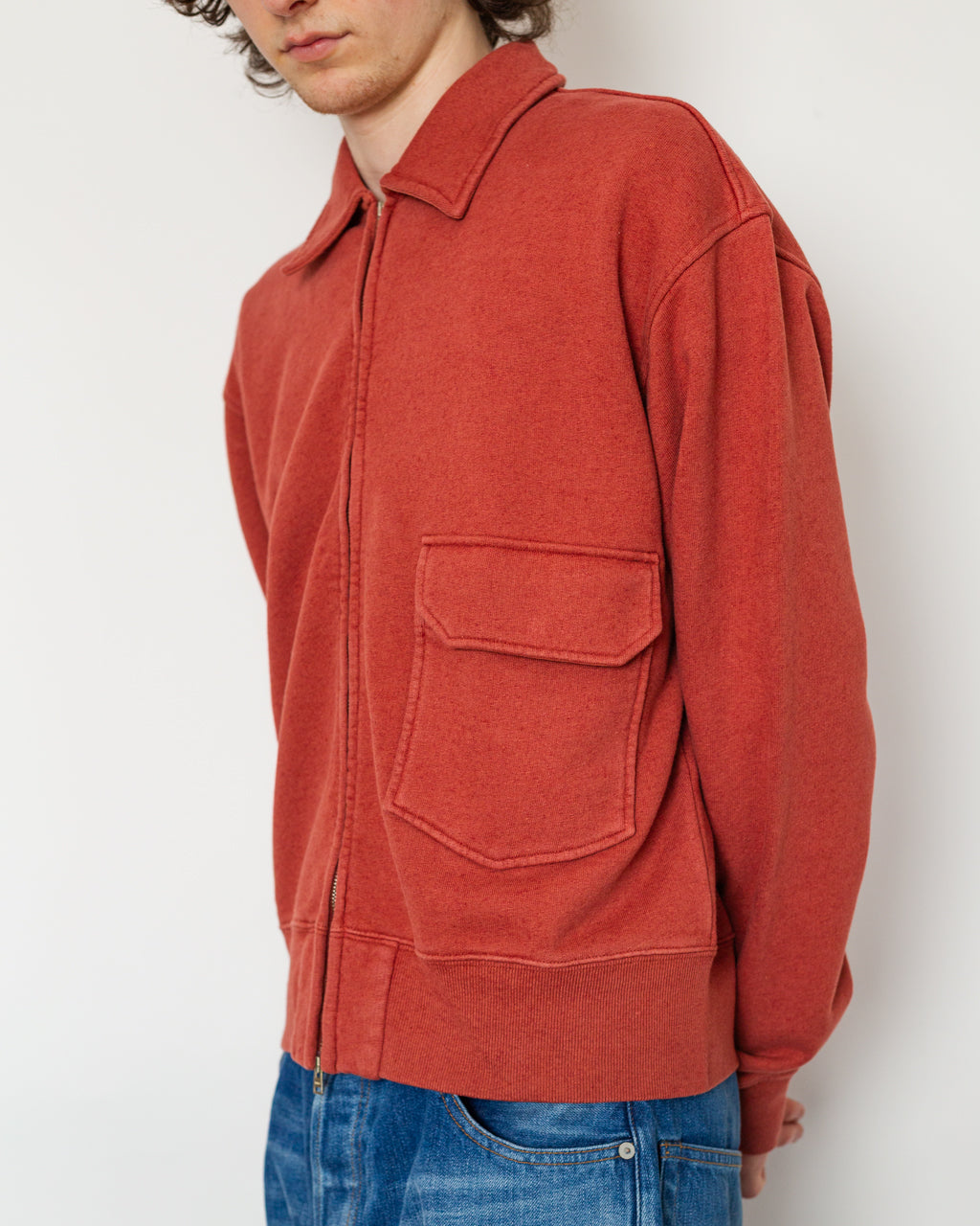 Fynshav Cotton Linen Loopback Jacket - Cowhide