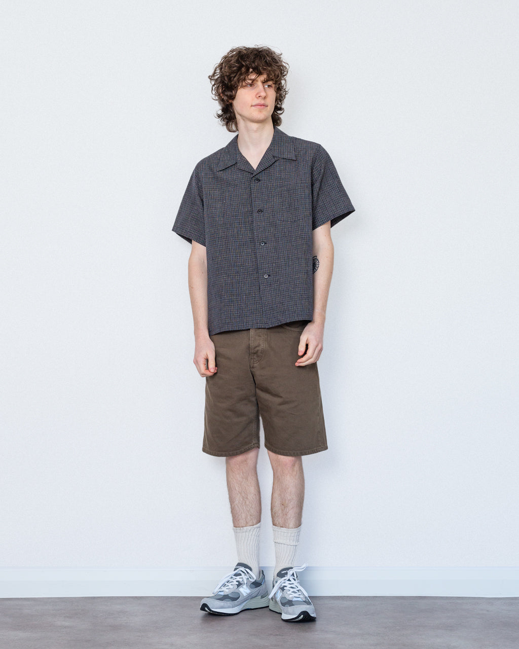 Judd Shirt SS Santome Check - Navy | Visvim | Peggs & son.