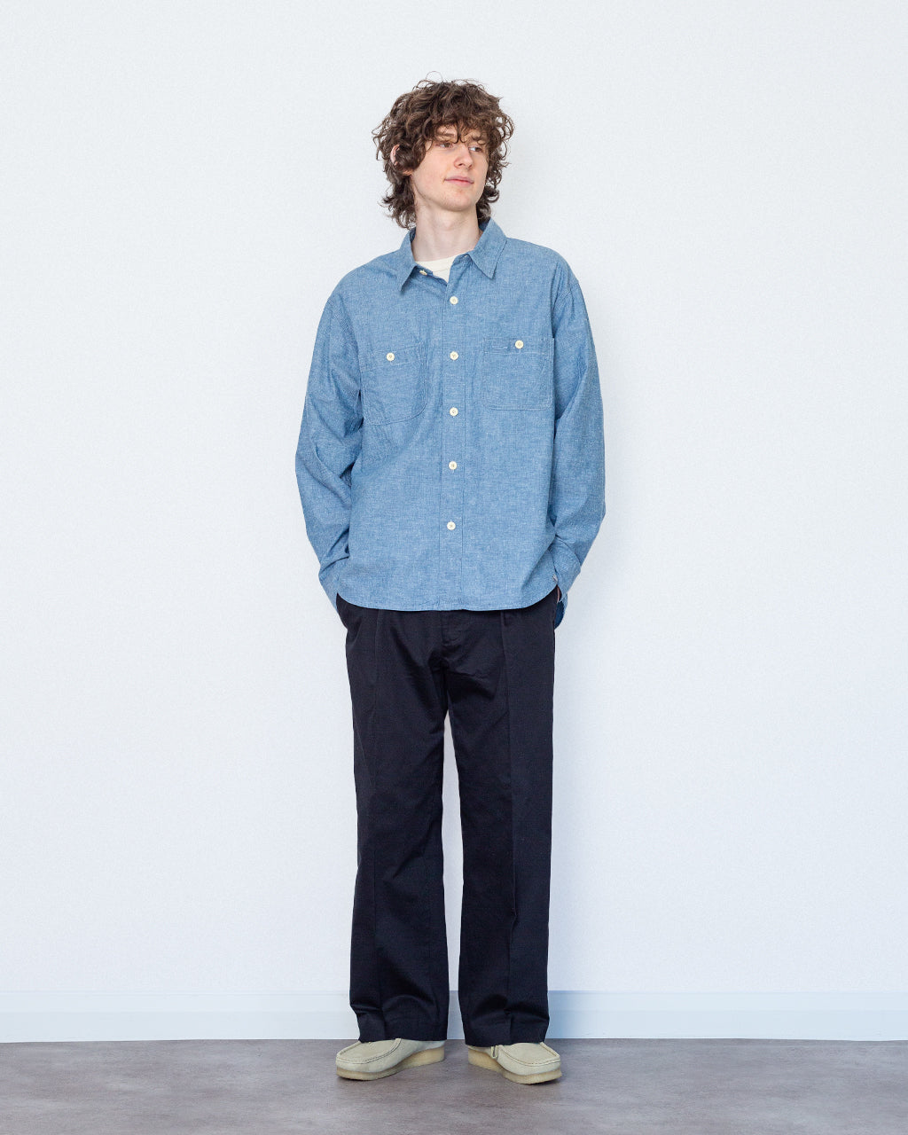 Briggs LS Damaged - Light Chambray | Visvim | Peggs & son.