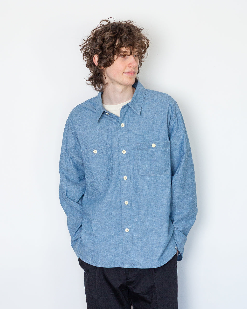Briggs LS Damaged - Light Chambray | Visvim | Peggs & son.