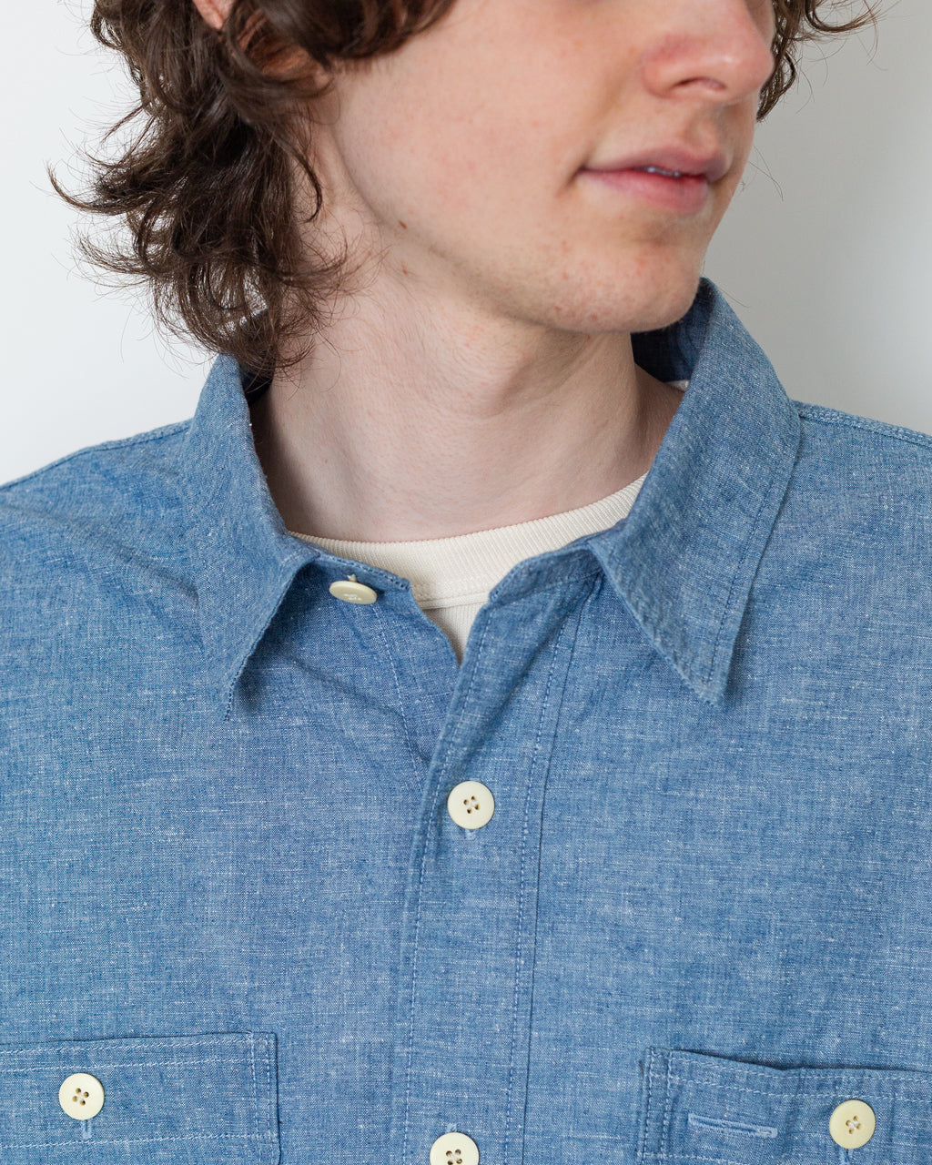 Briggs LS Damaged - Light Chambray | Visvim | Peggs & son.